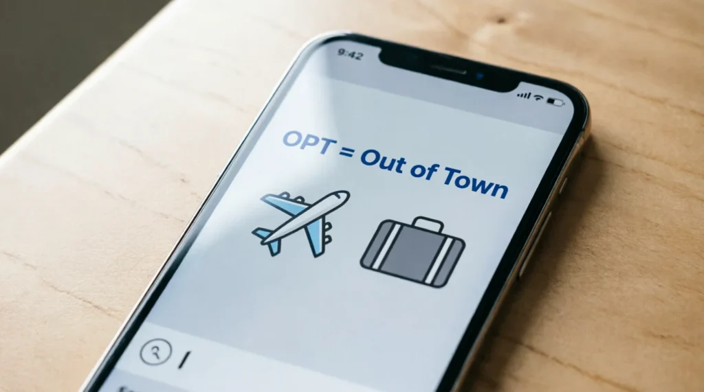 What Does “OPT” Mean When a Girl Uses It?