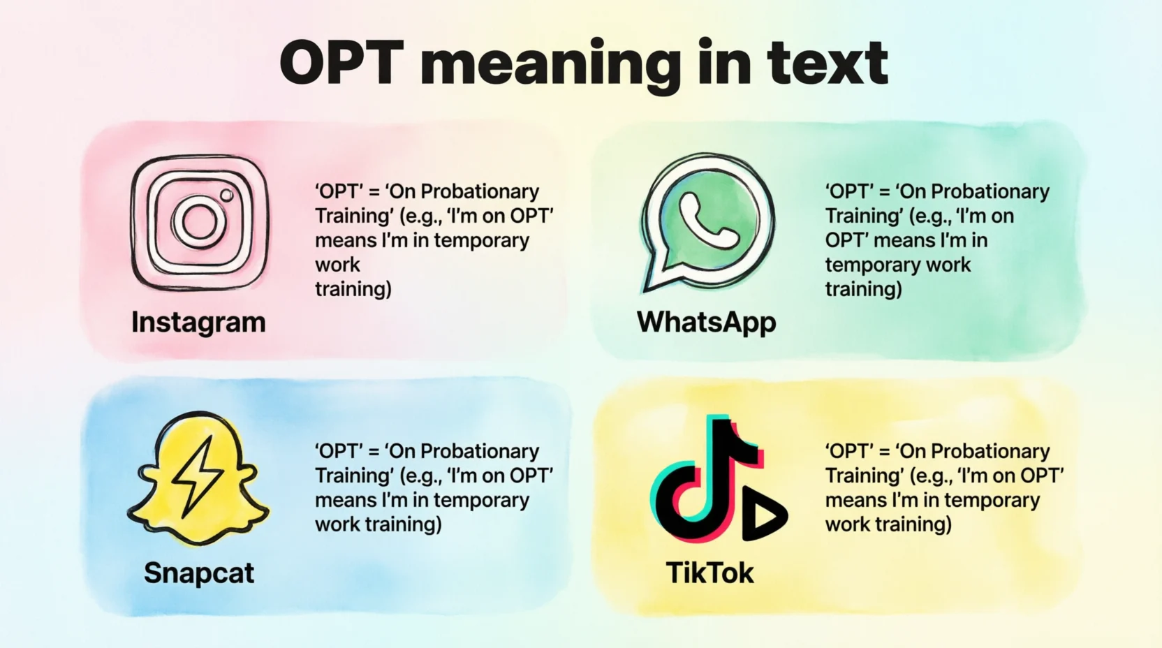 what does opt mean in text from a girl
